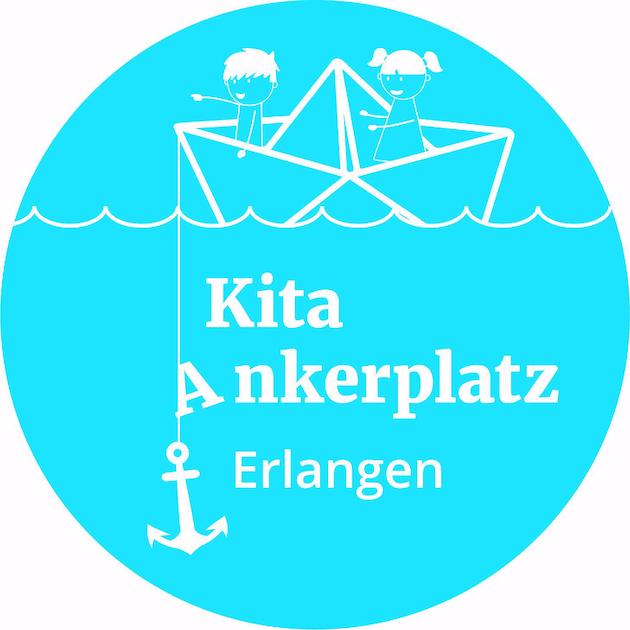 Blaues Logo des Kindergartens Ankerplatz